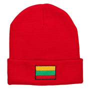 Lithuania Flag Embroidered Long Beanie