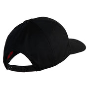 Devil Dog Embroidered Solid Cotton Twill Pro Style Cap - Black OSFM