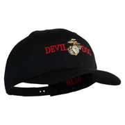 Devil Dog Embroidered Solid Cotton Twill Pro Style Cap - Black OSFM