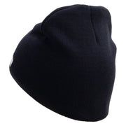 Licensed 18th Airborne Corps Embroidered 8 Inch Knitted Short Beanie - Navy OSFM