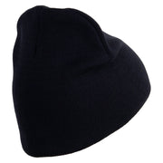 Licensed 18th Airborne Corps Embroidered 8 Inch Knitted Short Beanie - Navy OSFM