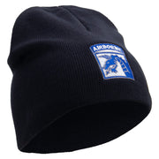Licensed 18th Airborne Corps Embroidered 8 Inch Knitted Short Beanie - Navy OSFM