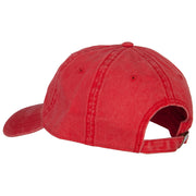 Illinois with Map Outline Embroidered Washed Cotton Twill Cap