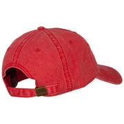 Illinois with Map Outline Embroidered Washed Cotton Twill Cap