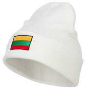 Lithuania Flag Embroidered Long Beanie