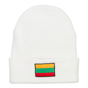 Lithuania Flag Embroidered Long Beanie