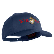 Devil Dog Embroidered Solid Cotton Twill Pro Style Cap - Navy OSFM