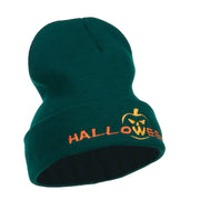 Halloween Pumpkin Face Embroidered Long Beanie