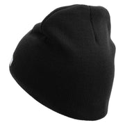 Licensed 18th Airborne Corps Embroidered 8 Inch Knitted Short Beanie - Black OSFM