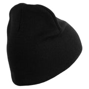 Licensed 18th Airborne Corps Embroidered 8 Inch Knitted Short Beanie - Black OSFM