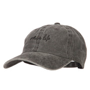 Mom Life Embroidered Washed Cotton Twill Cap