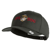 Devil Dog Embroidered Solid Cotton Twill Pro Style Cap - Charcoal OSFM