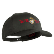 Devil Dog Embroidered Solid Cotton Twill Pro Style Cap - Charcoal OSFM