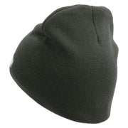 Licensed 18th Airborne Corps Embroidered 8 Inch Knitted Short Beanie - DK-Grey OSFM