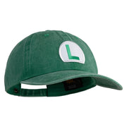 Luigi Patched Unstructured Pigment Dyed Cotton Cap - Kelly-Green OSFM