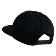 Gold Lion Iron on Patched 6 Panels Round Bill Cap - Black OSFM