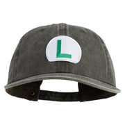 Luigi Patched Unstructured Pigment Dyed Cotton Cap - Dk-Green OSFM
