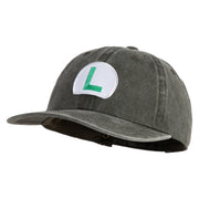 Luigi Patched Unstructured Pigment Dyed Cotton Cap - Dk-Green OSFM