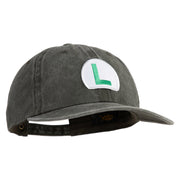 Luigi Patched Unstructured Pigment Dyed Cotton Cap - Dk-Green OSFM