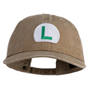 Luigi Patched Unstructured Pigment Dyed Cotton Cap - Khaki OSFM