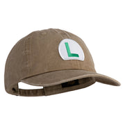Luigi Patched Unstructured Pigment Dyed Cotton Cap - Khaki OSFM