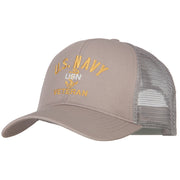 USN Veteran Embroidered Solid Cotton Mesh Pro Cap