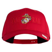 Ooh Rah Embroidered Solid Cotton Twill Pro Style Cap - Red OSFM