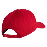 Ooh Rah Embroidered Solid Cotton Twill Pro Style Cap - Red OSFM