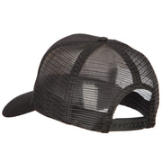 USN Veteran Embroidered Solid Cotton Mesh Pro Cap