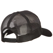 USN Veteran Embroidered Solid Cotton Mesh Pro Cap