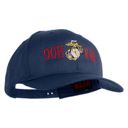 Ooh Rah Embroidered Solid Cotton Twill Pro Style Cap - Navy OSFM