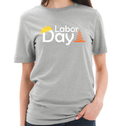 Labor Day Graphic Design unisex Ring Combed Cotton Short Sleeve Deluxe Jersey T-Shirt