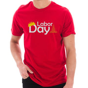 Labor Day Graphic Design unisex Ring Combed Cotton Short Sleeve Deluxe Jersey T-Shirt