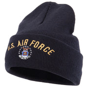 US Air Force Logo Military Embroidered Long Beanie