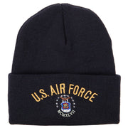 US Air Force Logo Military Embroidered Long Beanie