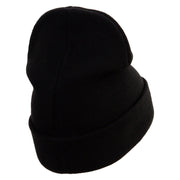 Banana Embroidered 12 Inch Long Knitted Beanie - Black OSFM