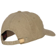 Alaska with Map Outline Embroidered Washed Cotton Cap