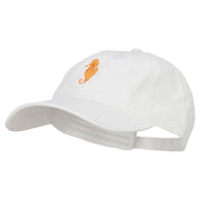 Seahorse Embroidered Washed Cotton Cap