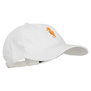 Seahorse Embroidered Washed Cotton Cap