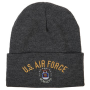 US Air Force Logo Military Embroidered Long Beanie