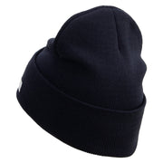 Licensed 18th Airborne Corps Embroidered 12 Inch Long Knitted Beanie - Navy OSFM