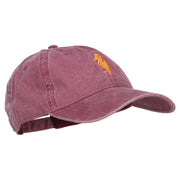 Seahorse Embroidered Washed Cotton Cap