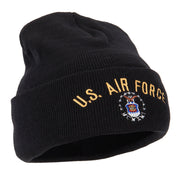 US Air Force Logo Military Embroidered Long Beanie