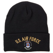 US Air Force Logo Military Embroidered Long Beanie