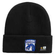Licensed 18th Airborne Corps Embroidered 12 Inch Long Knitted Beanie - Black OSFM