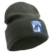 Licensed 18th Airborne Corps Embroidered 12 Inch Long Knitted Beanie - DK-Grey OSFM