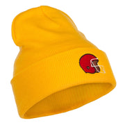 Football Helmet Embroidered Long Beanie