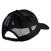 Marines Letter Embroidered Solid Cotton Twill Mesh Prostyle Cap - Black OSFM