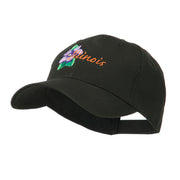 USA State Flower Illinois Violet Embroidered Cap