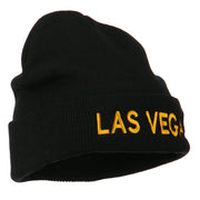 Las Vegas Embroidered Long Beanie